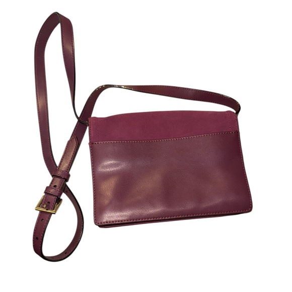 Ted Baker London Burgundy Crossbody Leather Purse - Picture 4 of 7
